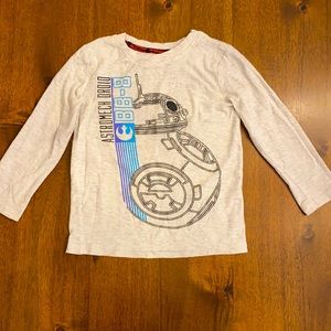 Star Wars BB8 Long Sleeve Tee, Size 4